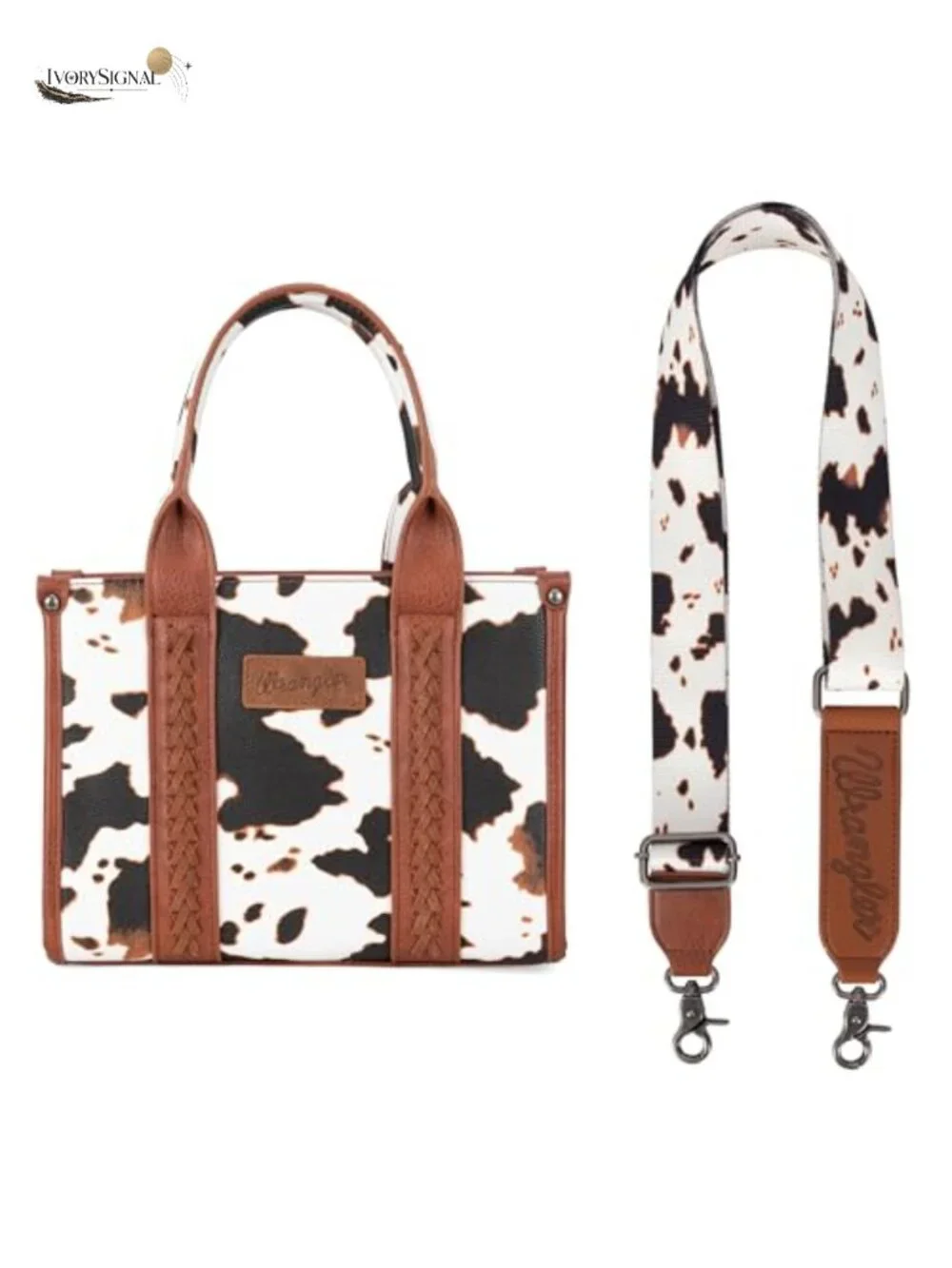 Cow Print Tote Bag for Women Western Purse Boho Top Handle Satchel Faux Leather